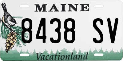 ME license plate 8438SV