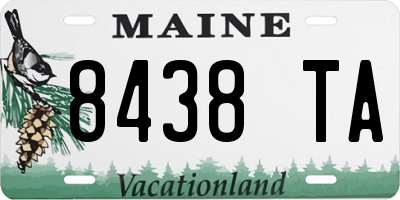 ME license plate 8438TA