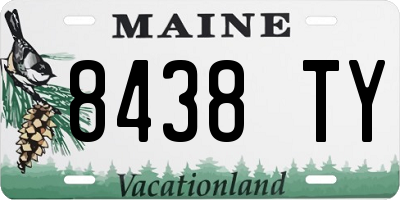 ME license plate 8438TY