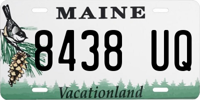 ME license plate 8438UQ