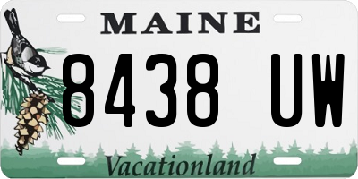 ME license plate 8438UW