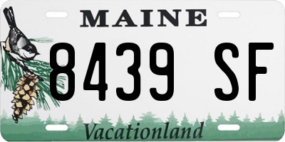 ME license plate 8439SF