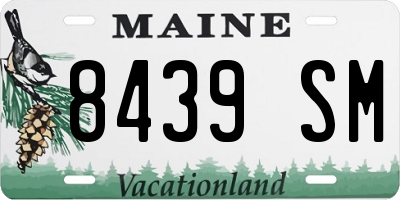 ME license plate 8439SM