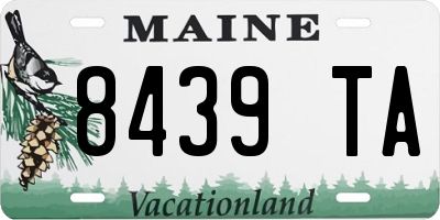 ME license plate 8439TA