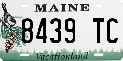 ME license plate 8439TC