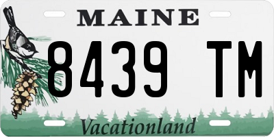 ME license plate 8439TM