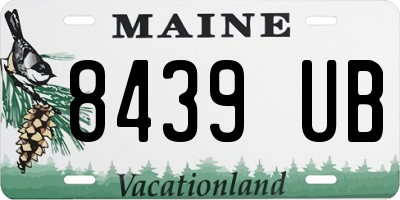 ME license plate 8439UB