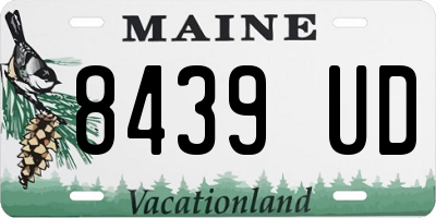 ME license plate 8439UD