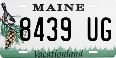 ME license plate 8439UG
