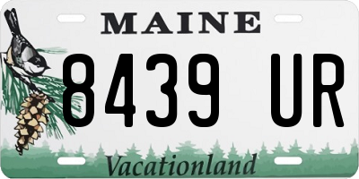 ME license plate 8439UR