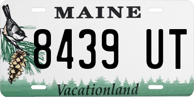 ME license plate 8439UT