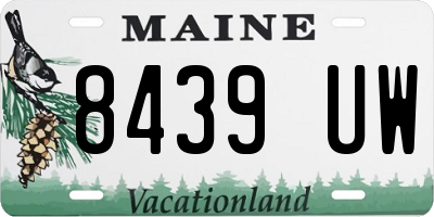 ME license plate 8439UW