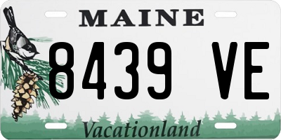 ME license plate 8439VE