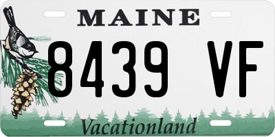 ME license plate 8439VF