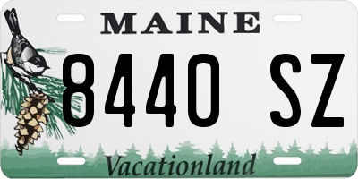 ME license plate 8440SZ