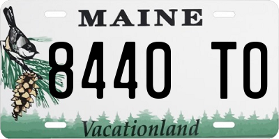 ME license plate 8440TO