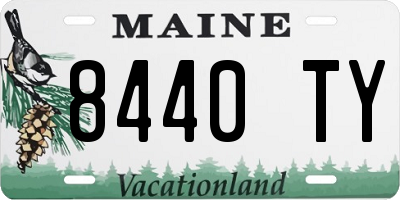 ME license plate 8440TY