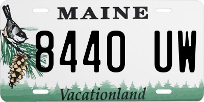 ME license plate 8440UW