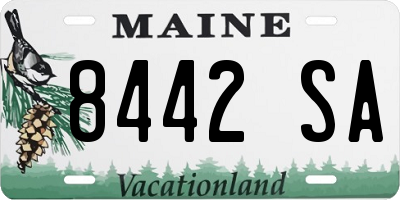 ME license plate 8442SA