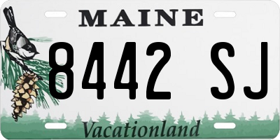 ME license plate 8442SJ