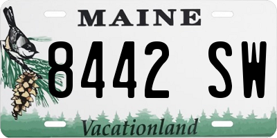 ME license plate 8442SW
