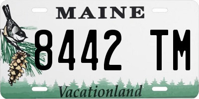 ME license plate 8442TM