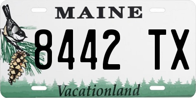 ME license plate 8442TX