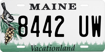 ME license plate 8442UW