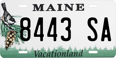 ME license plate 8443SA