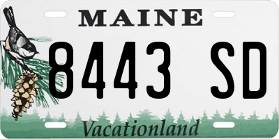 ME license plate 8443SD