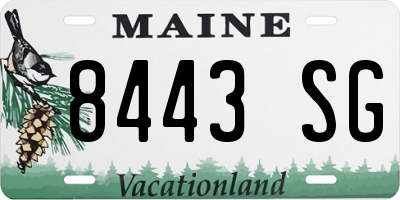 ME license plate 8443SG