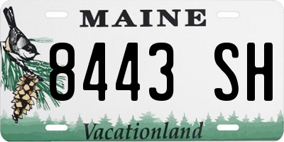 ME license plate 8443SH