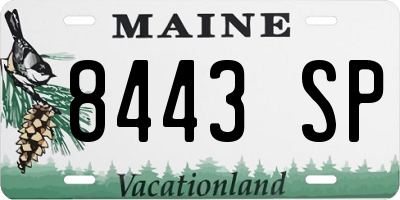 ME license plate 8443SP