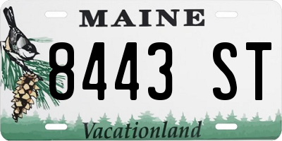 ME license plate 8443ST