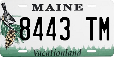ME license plate 8443TM