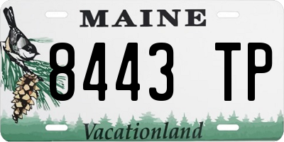 ME license plate 8443TP