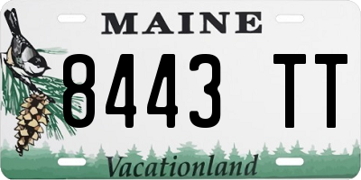 ME license plate 8443TT