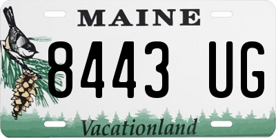 ME license plate 8443UG
