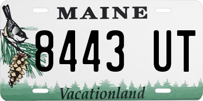 ME license plate 8443UT