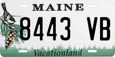 ME license plate 8443VB