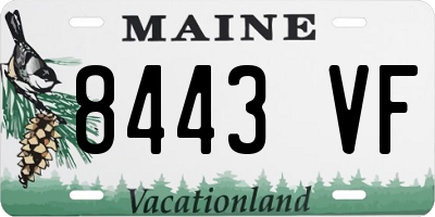 ME license plate 8443VF