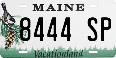 ME license plate 8444SP