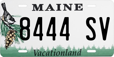 ME license plate 8444SV
