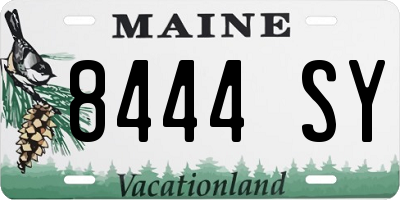 ME license plate 8444SY