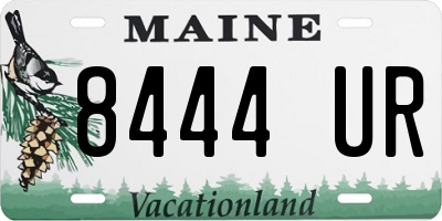 ME license plate 8444UR