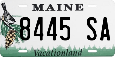 ME license plate 8445SA