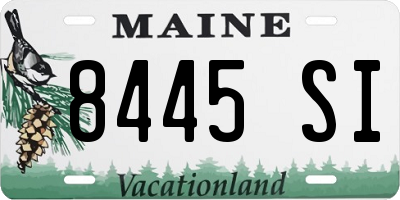 ME license plate 8445SI