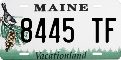 ME license plate 8445TF