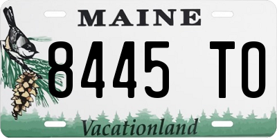 ME license plate 8445TO