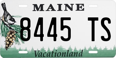 ME license plate 8445TS